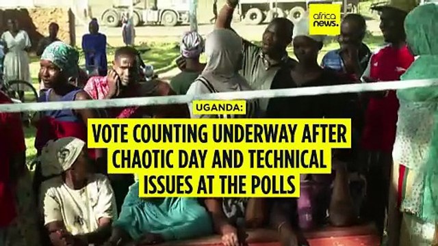 With polls closed, vote counts are underway in Uganda presidential election