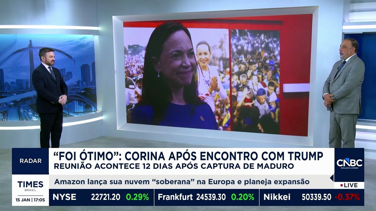 Análise: María Corina Machado encontra Trump, mas Delcy Rodríguez segue como a favorita dos EUA