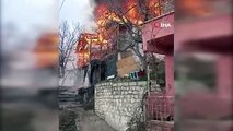 Tokat’ta sobadan çıkan kıvılcım evi kül etti