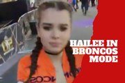 Video of Bills QB Josh Allen’s wife, Hailee Steinfeld, dancing in full Broncos fan gear