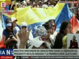 Maestros de la patria se movilizaron en Caracas para exigir el regreso del Presidente Nicolás Maduro