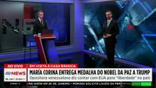 María Corina entrega medalha do Nobel da Paz a Donald Trump