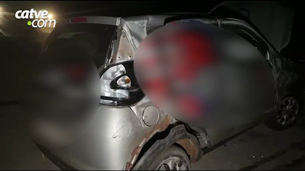 Jovem fica ferido após capotamento na BR-163, em Cascavel