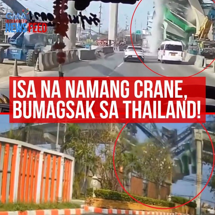 Isa na namang crane, bumagsak sa Thailand! | GMA Integrated Newsfeed
