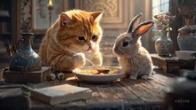 Cat and Rabbit | Funny short story