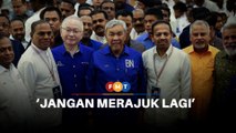 ‘Jangan merajuk lagi, kita tak larat nak pujuk,’ Zahid beritahu MCA, MIC