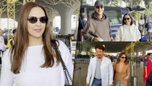 Airport Diaries: Madhuri Dixit, Esha Deol, Vidhu Vinod Chopra & More Celebs Spotted Leaving Mumbai