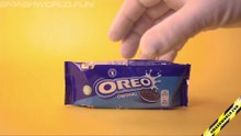 Hammer crushing oreo cookies