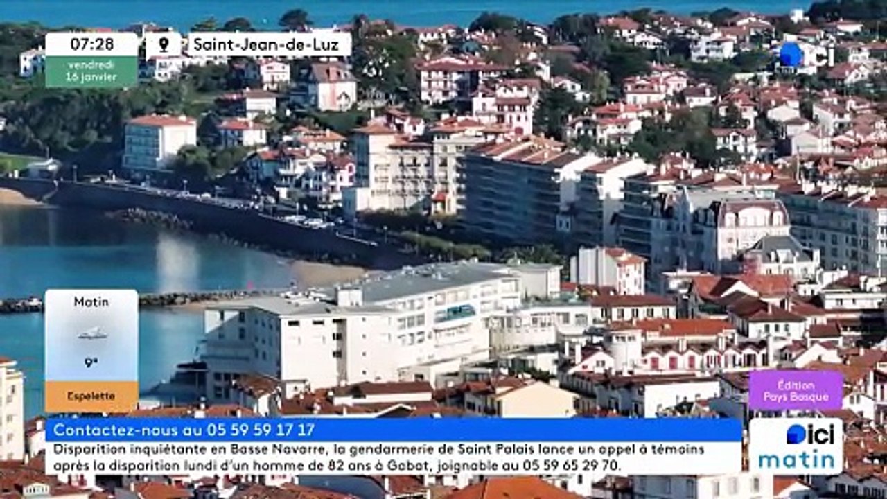 16/01/2026 - ici matin par ici Pays Basque en vidéo