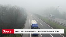 Anadolu Otoyolu'nun Düzce kesiminde sis hakim oldu