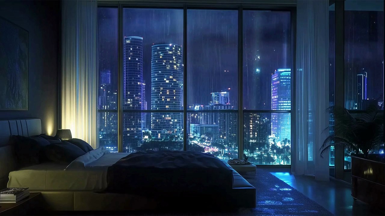 Healing Rain Melodies: Relax and Recharge on Rainy City Nights 🌧️🎶Calm Deep Sleep, Goodbye Stress