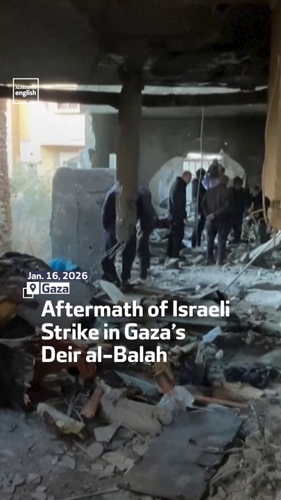 Aftermath of Israeli Strike in Gaza’s Deir al-Balah