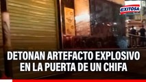 Comas: Detonan artefacto explosivo en la puerta de un chifa