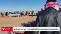 Siviller SDG'nin yok ettiği köprülerden kaçmaya çalışıyor