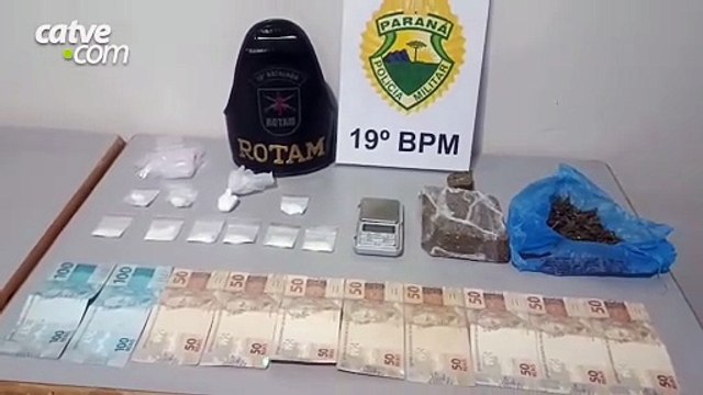 Rotam prende casal por tráfico e apreende drogas em Toledo