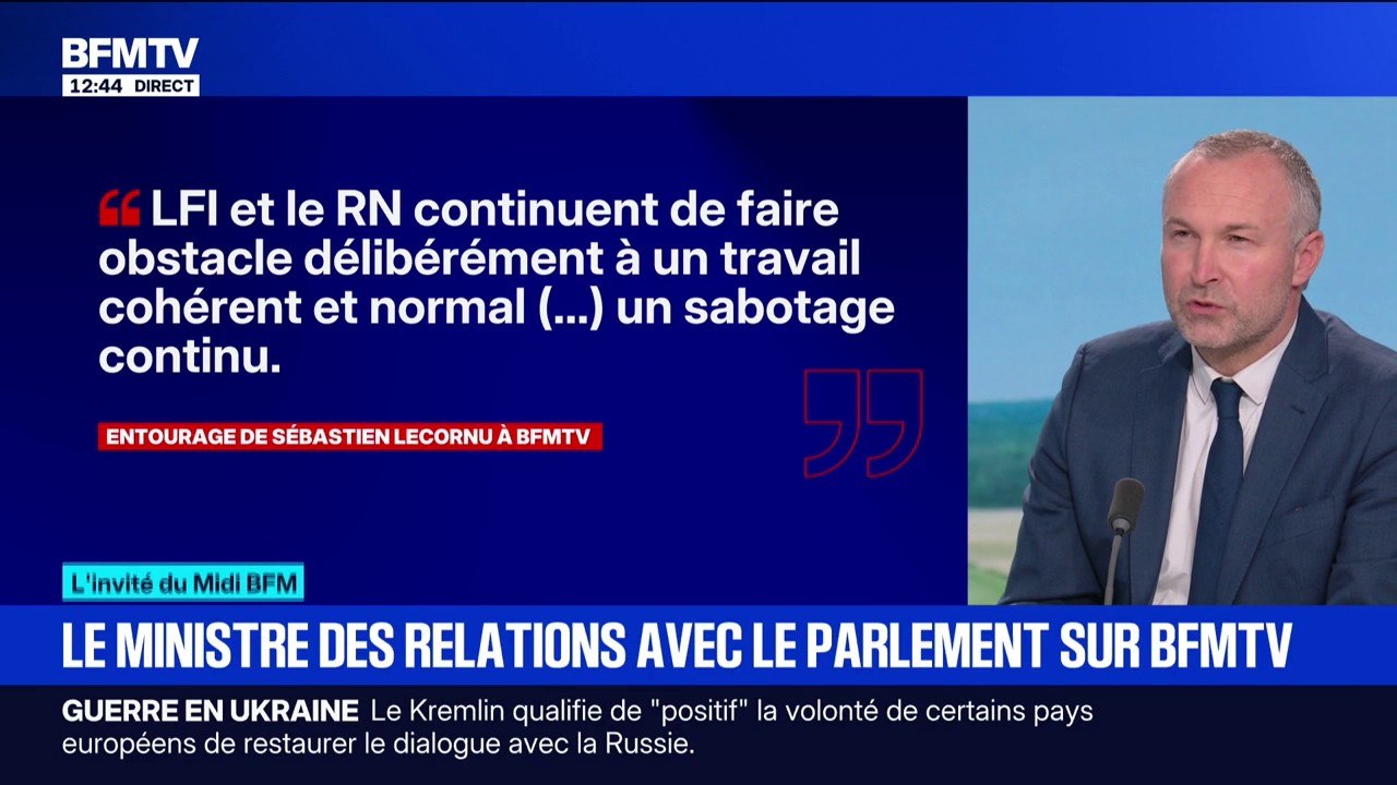 Budget: "On a tout fait, tout essayé. Ça aurait été de l'entêtement d'aller jusqu'au vote", estime Laurent Panifous, ministre délégué chargé des Relations avec le Parlement