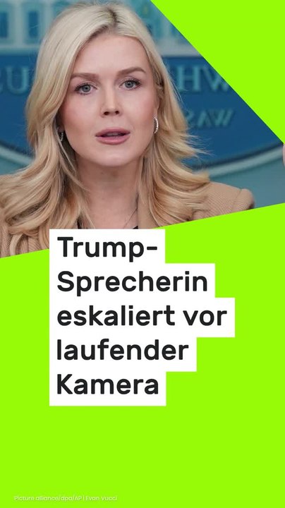 No Glomex Karoline Leavitt: 'Linker Schmierfink' - Trump-Sprecherin eskaliert vor laufender Kamera