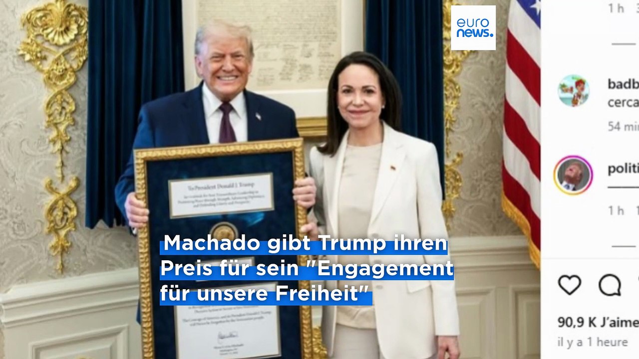 Venezuelas Machado gibt Trump ihren Friedensnobelpreis bei Treffen im Weißen Haus