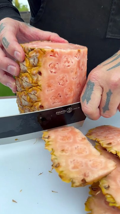 Smoked Pink Pineapple Upside Down Cake cake pineapple dessert