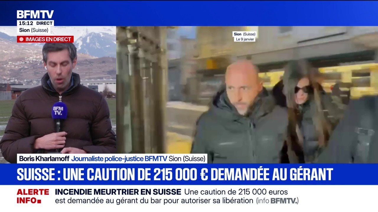 Incendie de Crans-Montana: une caution de 200.000 francs suisses demandée au gérant du bar pour autoriser sa libération