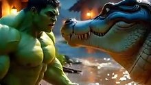 Hulk vs  Crocodile 🐊 #hulk #hulksmash