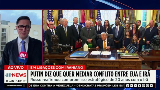 EUA x Irã: Putin quer mediar conflito entre nações após escalada da tensão | TEMPO REAL