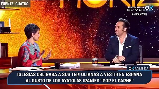 Iglesias obligaba a sus tertulianas a vestir en España al gusto de los ayatolás iraníes por el parné”
