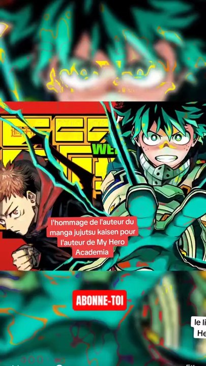 La belle histoire entre les auteurs de my hero academia et Jujutsu Kaisen