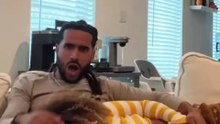Trying the randomly lay on your husband trend their reactions are everything couplegoals