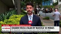 Eduardo volta a falar em “injustiça” de Moraes: “Prisão serve para tirar Bolsonaro da eleição”
