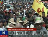 Campesinos y campesinas se movilizan exigiendo la liberación del Presidente Maduro y Cilia Flores