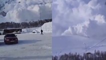 Huge avalanche ploughs through ski resort on Europe’s highest mountain