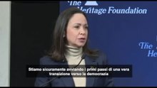 Machado: in Venezuela "una vera transizione verso la democrazia"