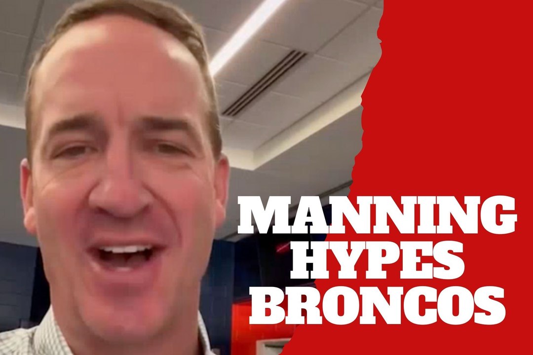 Peyton Manning hypes Denver Broncos before their battle against the Bills