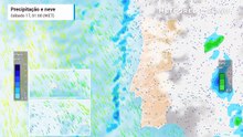 A chuva prevista para hoje poderá resultar na queda de neve a cotas de 800 metros