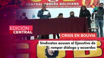 Central Obrera Boliviana denuncia incumplimiento de pactos ante la crisis