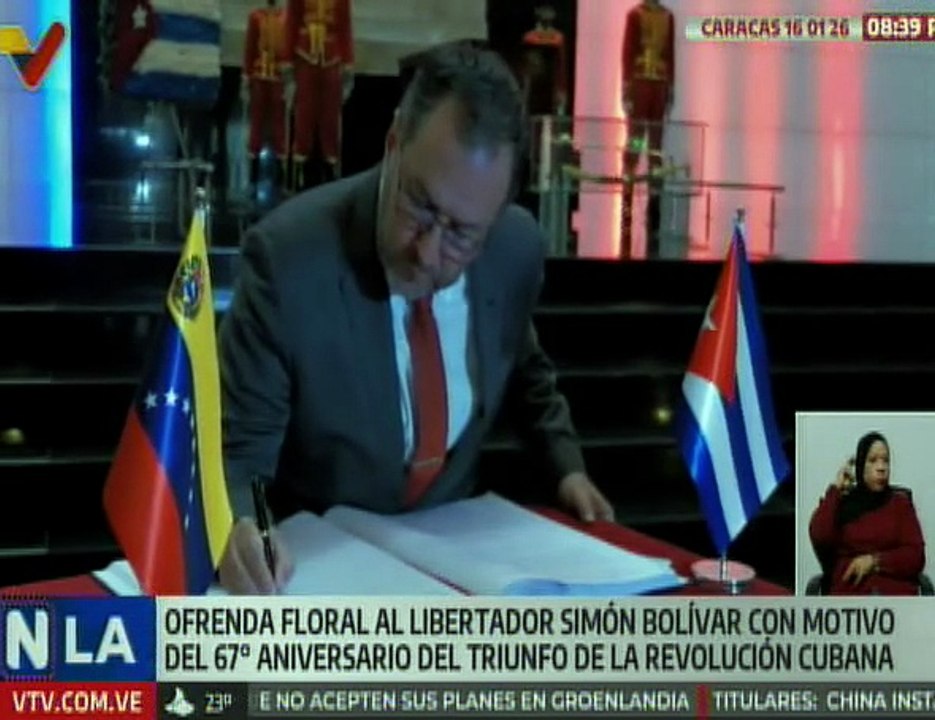 Venezuela y Cuba conmemoran el 67 aniversario del triunfo de la Revolución Cubana