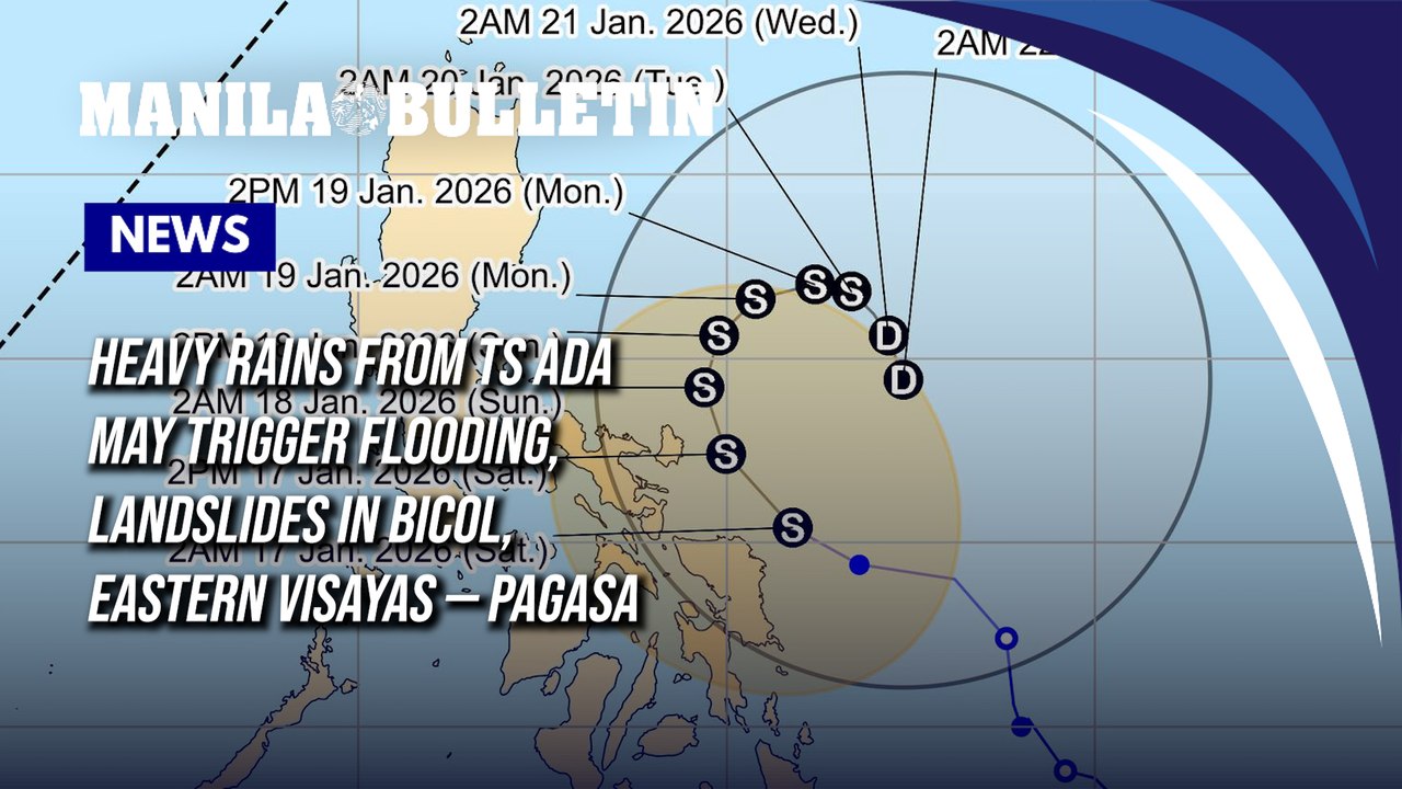 Heavy rains from TS Ada may trigger flooding, l...