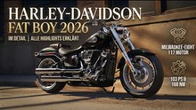 Was kann die Harley-Davidson Fat Boy 2026? Alle Infos im Video!