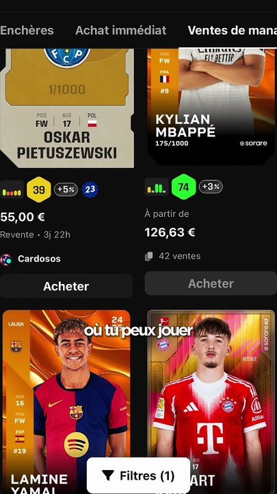 Est-ce qu'on peut faire des sous avec Sorare ?