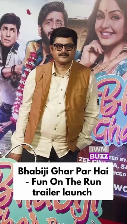 Shubhangi Atre, Vidisha Srivastava, Rohitashv Gour, Aasif Sheikh, Ravi Kishan and others at the trailer launch of Bhabiji Ghar Par Hai - Fun on the Run