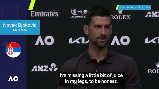 Djokovic lacking 'juice in legs', but ready to compete at Australian Open