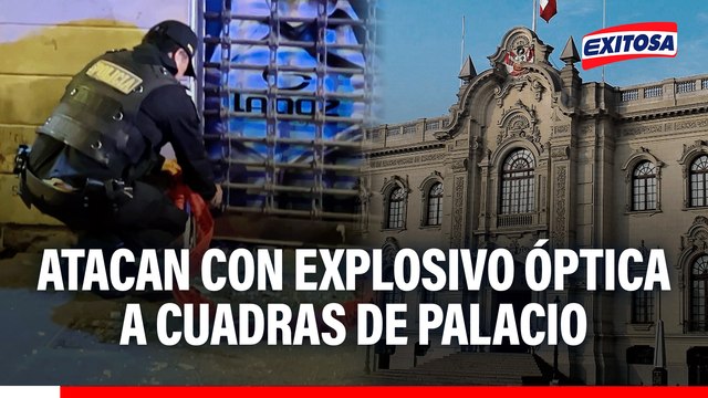 Delincuentes atacan con potente explosivo una óptica ubicada a cuadras del Palacio de Gobierno
