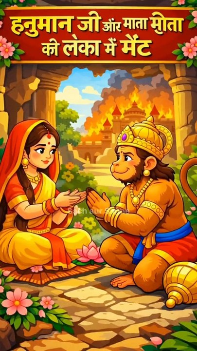 लंका में जब हनुमान जी ने कहा – “माता, मैं श्रीराम का दास हूँ” 😱🔥 | Sita Hanuman Story #ram