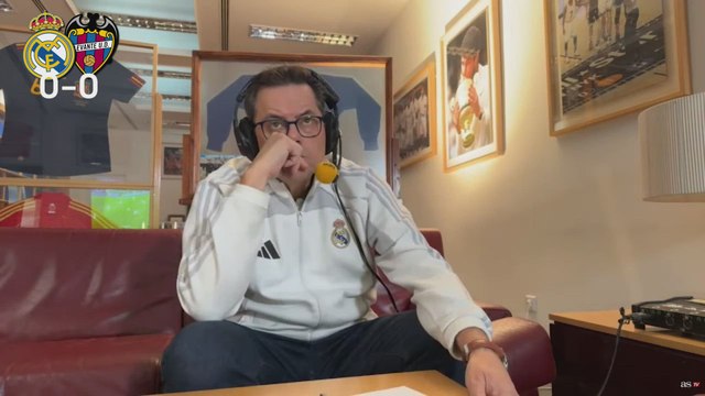 Menudo peso se quitó de encima: la reacción de Roncero al penalti y gol de Mbappé que puso el Real Madrid 1-0 Levante