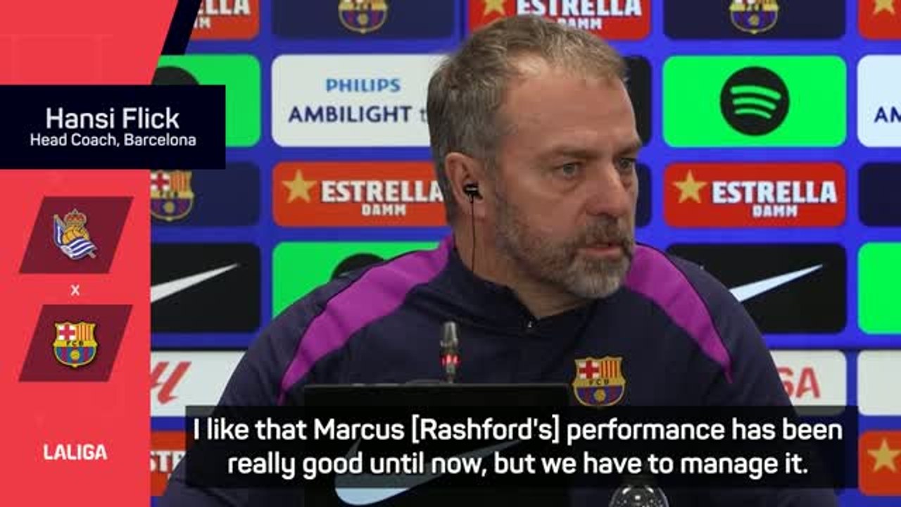 Flick fields questions on Rashford's Barcelona future