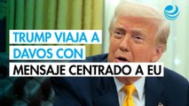 Trump viaja a Davos con la mirada puesta en casa