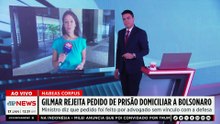 Gilmar Mendes barra pedido de prisão domiciliar para Bolsonaro