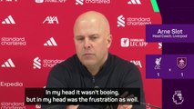Slot understands why Liverpool fans booed after Burnley draw