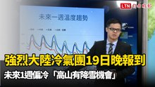 強烈大陸冷氣團18日晚報到 未來1週偏冷「高山有降雪機會」